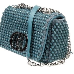 Dior Caro Bag. Christian Dior Limited edition. Embellished. Teal and turquoises